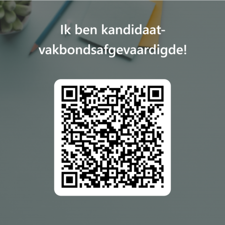 QRCode voor Ik ben kandidaat-vakbondsafgevaardigde! QRCode voor Ik ben kandidaat-vakbondsafgevaardigde!